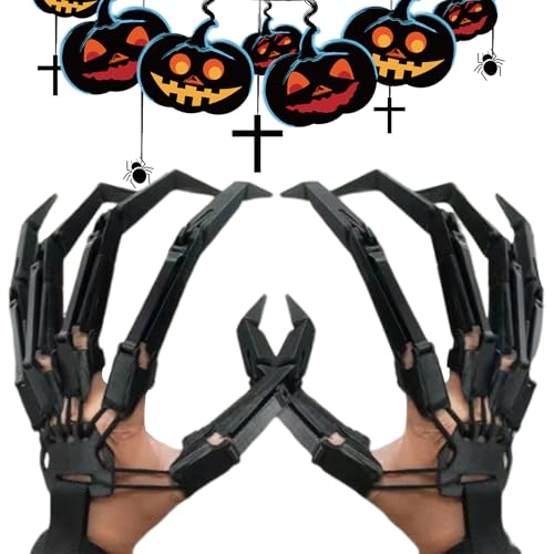 Artikulierte Finger - Flexible Skelettklaue, gruselige Knochenhand | Cosplay -Requisiten Accessoire für Frauen Männer, Haunted House Costume Party, Halloween Dress Up, Themen -Rollenspiel -Spaß -Event Artikulierte Finger - Flexible Skelettklaue, gruselige Knochenhand | Cosplay -Requisiten Accessoire für Frauen Männer, Haunted House Costume Party, Halloween Dress Up, Themen -Rollenspiel -Spaß -Event von Generisch