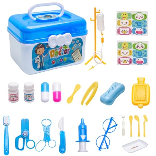 Arztkit für Kinder | 23 stücke Spielhaus Spielzeug Arzt Set Stethoskop Kinder Spielhaus Aufbewahrungsbox - Simulation Doctor Supplies Toy Boy Girl Box für Geschenke ab 3 Jahren Arztkit für Kinder | 23 stücke Spielhaus Spielzeug Arzt Set Stethoskop Kinder Spielhaus Aufbewahrungsbox - Simulation Doctor Supplies Toy Boy Girl Box für Geschenke ab 3 Jahren von Generisch