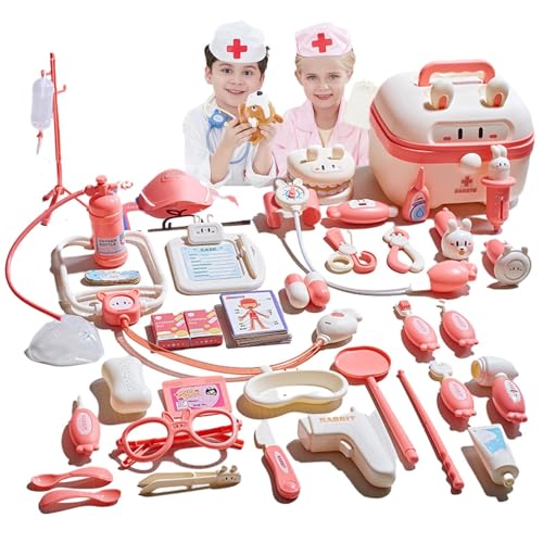Arztset für Kinder, Doktorset für Fiktion Spiele - Arztset für Kinder mit Kofferdesign, Rollenspiel-Set, Medizinisches Spielset für Kinder, Fiktionsspiele mit dem Dr von Generisch