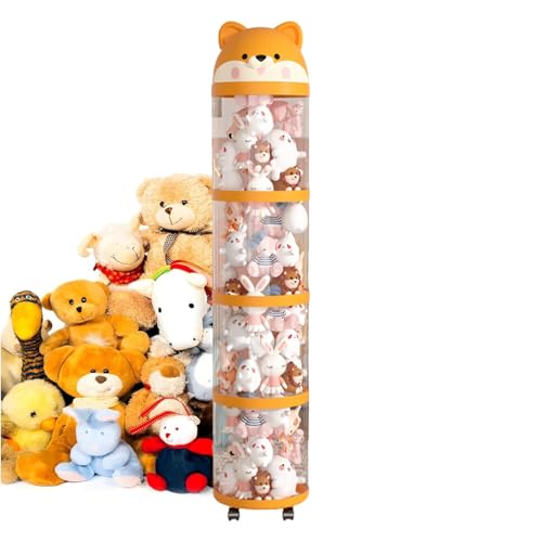Aufbewahrungsbox für Plüschtiere – Plüschkäfig für Puppen, transparenter Puppenhalter, niedliche Dekoration für Kinderzimmer von Generisch