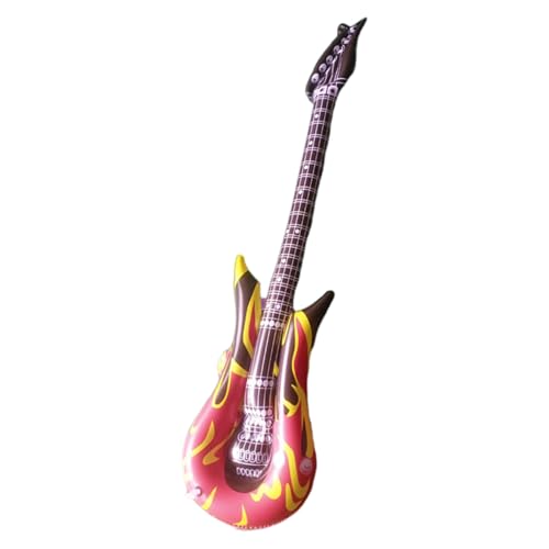 Aufblasbare Gitarre, Rockflammen-Design, aufblasbare Gitarren, Spielzeug, Rockstar-Kostüm, Kinder, Instrumente, Party, Blow Up Gitarre, für 80er-90er-Jahre-Motto-Partys, Zubehör, Karaoke-Dekorationen Aufblasbare Gitarre, Rockflammen-Design, aufblasbare Gitarren, Spielzeug, Rockstar-Kostüm, Kinder, Instrumente, Party, Blow Up Gitarre, für 80er-90er-Jahre-Motto-Partys, Zubehör, Karaoke-Dekorationen von Generisch