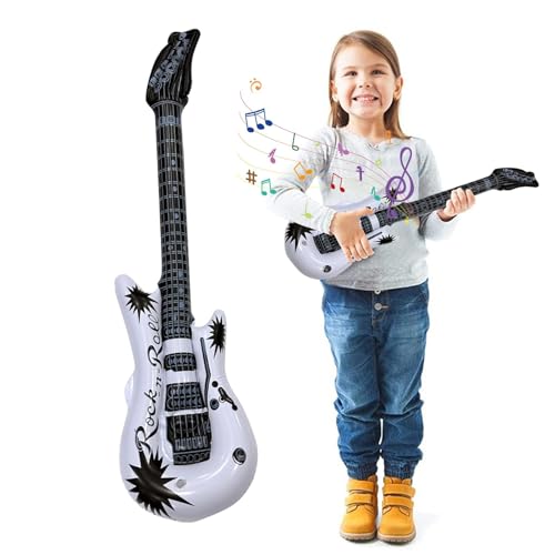 Aufblasbare Gitarren für Kinder,Gitarrenballon - Aufblasbare Luftgitarre - Aufblasbares Gitarrenspielzeug für Partys, Blow Rock Gitarre, Partydekorationen, Foto-Requisiten für Geburtstagsfeier, Karnev Aufblasbare Gitarren für Kinder,Gitarrenballon - Aufblasbare Luftgitarre - Aufblasbares Gitarrenspielzeug für Partys, Blow Rock Gitarre, Partydekorationen, Foto-Requisiten für Geburtstagsfeier, Karnev von Generisch