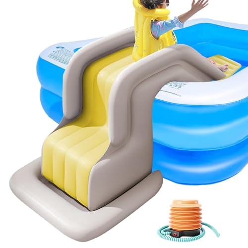 Aufblasbare Pool-Wasserrutsche – Anti-Kipp-Rutsche, Anti-Rollover-aufblasbare Wasserrutsche | PVC-Materialien, kratzfest, geruchlos, Rutschenspritzer, geeignet für Wasserparkspaß im Freien, Vergnügung Aufblasbare Pool-Wasserrutsche – Anti-Kipp-Rutsche, Anti-Rollover-aufblasbare Wasserrutsche | PVC-Materialien, kratzfest, geruchlos, Rutschenspritzer, geeignet für Wasserparkspaß im Freien, Vergnügung von Generisch