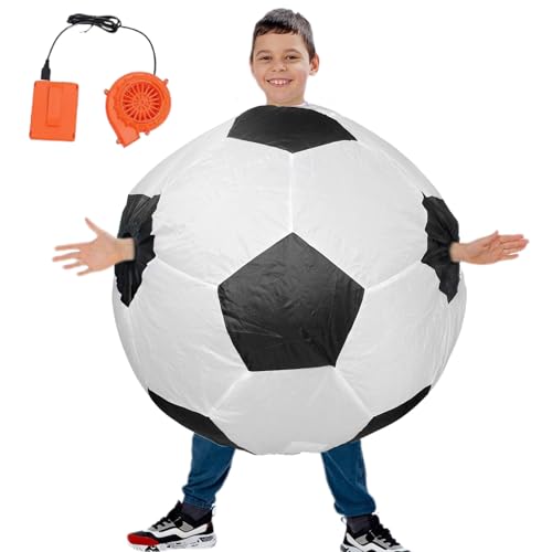 Aufblasbare Verkleidungen für Erwachsene - Fußball-Design Luftanzug,Uniform Cosplay Spaß Für Geburtstag Weihnachten Halloween Feste Damen Herren von Generisch