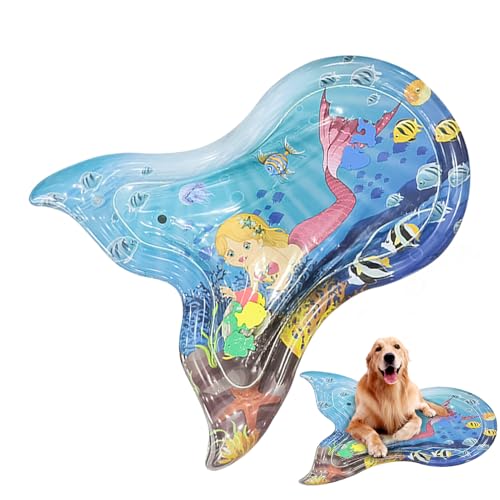 Aufblasbare Wasserspielmatte, Sensor Wasserspiel Mat - Aufblasbare interaktive Tauchmatten -sensorische Spielzeug -Wasserpolster,Activity Play Center Pad, frühe Entwicklung eingebauter Sensor für von Generisch
