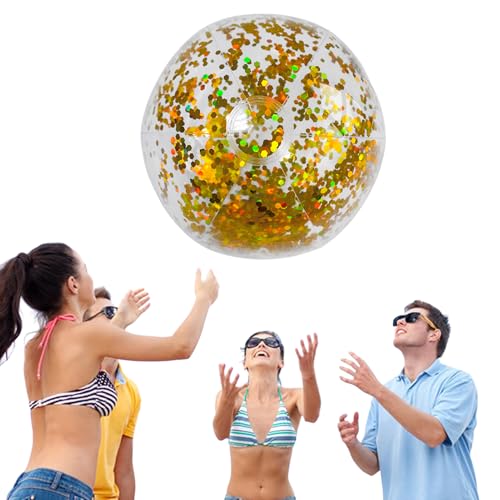 Aufblasbarer Pailletten-Wasserball -Ballspielzeug mit Pailletten für den Außenbereich,Kreativer Wasserball mit Glitzerkonfetti, inklusive Pumpe, lustiger Outdoor-Spielball für Sommerpartys, Wasserspi Aufblasbarer Pailletten-Wasserball -Ballspielzeug mit Pailletten für den Außenbereich,Kreativer Wasserball mit Glitzerkonfetti, inklusive Pumpe, lustiger Outdoor-Spielball für Sommerpartys, Wasserspi von Generisch