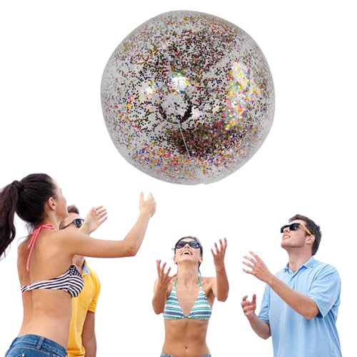 Aufblasbarer Pailletten-Wasserball -Ballspielzeug mit Pailletten für den Außenbereich,Kreativer Wasserball mit Glitzerkonfetti, inklusive Pumpe, lustiger Outdoor-Spielball für Sommerpartys, Wasserspi Aufblasbarer Pailletten-Wasserball -Ballspielzeug mit Pailletten für den Außenbereich,Kreativer Wasserball mit Glitzerkonfetti, inklusive Pumpe, lustiger Outdoor-Spielball für Sommerpartys, Wasserspi von Generisch