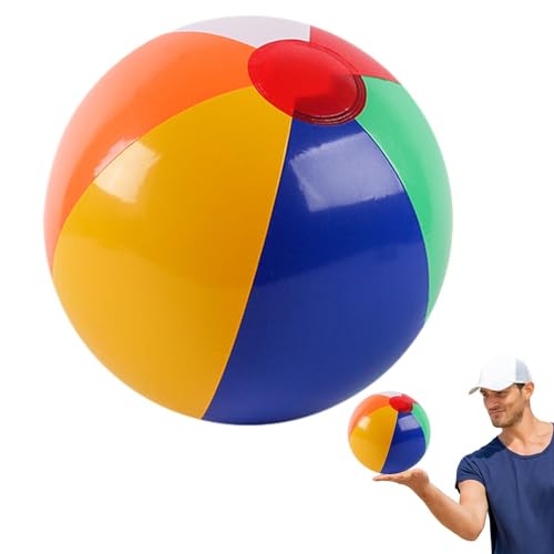 Aufblasbarer Strandball, sechsfarbiger großer Regenbogenstrandball, Wasserspielzeug-Strandspielzeug für Poolspiele, Strandball für Schwimmbad, der aufblasen kann und Spaß im Wasser haben kann. Aufblasbarer Strandball, sechsfarbiger großer Regenbogenstrandball, Wasserspielzeug-Strandspielzeug für Poolspiele, Strandball für Schwimmbad, der aufblasen kann und Spaß im Wasser haben kann. von Generisch