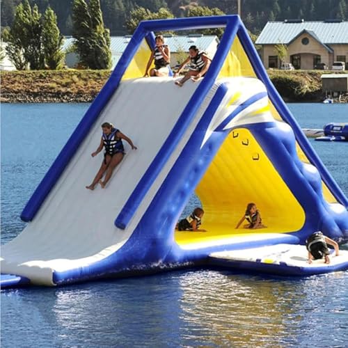 Aufblasbares Bett aus extra dickem PVC mit Kletterturm und Trampolin, langlebige schwimmende Wasserrutsche für See, Ozeanpark und Schiffe Aufblasbares Bett aus extra dickem PVC mit Kletterturm und Trampolin, langlebige schwimmende Wasserrutsche für See, Ozeanpark und Schiffe von Generisch