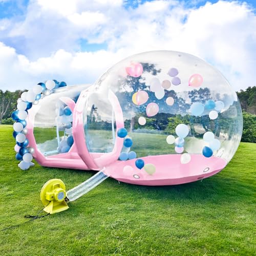 Aufblasbares Blasen-Haus, klares aufblasbares Blasenkuppelzelt mit Gebläse und Pumpe, kommerzielle Qualität, PVC, wasserdichtes Gartenzelt mit Tunnel für Kinder, Party, kommerzielle Nutzung Aufblasbares Blasen-Haus, klares aufblasbares Blasenkuppelzelt mit Gebläse und Pumpe, kommerzielle Qualität, PVC, wasserdichtes Gartenzelt mit Tunnel für Kinder, Party, kommerzielle Nutzung von Generisch
