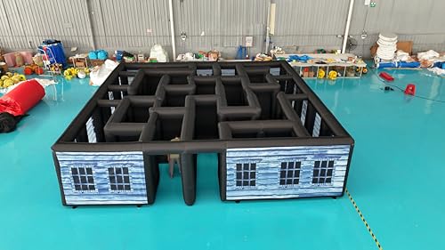 Aufblasbares Halloween-Spukhaus-Labyrinth mit abnehmbarem Dach und Gebläse für Zuhause, Schule und Einkaufszentrum Unterhaltung von Generisch