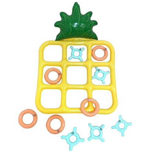 Aufblasbares Poolspiel -Set - Wasserwurf Brettspiele, schwimmendes Ananas Design | Schwimmpartyspielzeug für Kinder Erwachsene, Outdoor Fun Activities Urlaub, Hinterhoffamilie spielen Sommer -W von Generisch