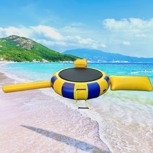 Aufblasbares Wassertrampolin Park mit Rutsche, Schlauch und Tauchkissen für Spaß beim Schwimmen und Springen für alle Altersgruppen von Generisch
