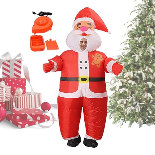 Aufblasbares Weihnachtskostüm, Erwachsene Weihnachten Aufblasbares Weihnachtskostüm, Weihnachtsoutfit Blow Up Urlaub Requisiten für Erwachsene von Generisch
