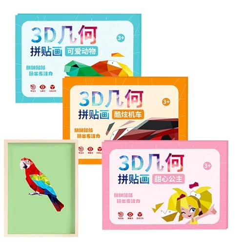 Aufkleber -Puzzle -Buch, Aufkleber von Nummer | Frühe Bildungsaufkleber - Set von 3 handgefertigtem Aktivitätsbuch, pädagogische geometrische Abziehbilder für Kinder im Alter von 3+ Aufkleber -Puzzle -Buch, Aufkleber von Nummer | Frühe Bildungsaufkleber - Set von 3 handgefertigtem Aktivitätsbuch, pädagogische geometrische Abziehbilder für Kinder im Alter von 3+ von Generisch