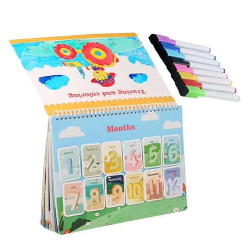 Aufkleberbuch, Quiet Sticker Book Cuted | Kinder Kalenderform ruhiges Aufkleber Buch - Konzentration Verbund Heimschule Unterhaltsames sensorisches Spielzeug für Schlafzimmer, Reisen von Generisch