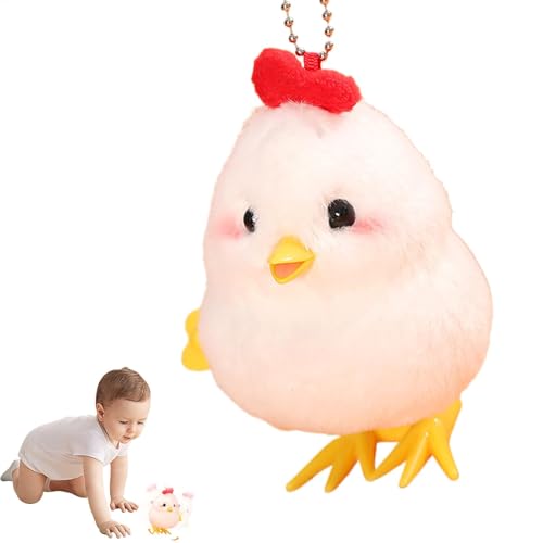 Aufziehspielzeug | Neuartiges Hühnchen-Hüpfen-Aufziehspielzeug | Tier-Aufziehspielzeug | Süßes Stofftier, Springendes Huhn-Spielzeug | Lustiges Wandelndes Huhn Für Klassenpreise, Karnevalsgeschenke, F von Generisch