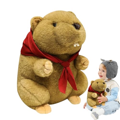 Ausgefülltes Holzspielzeug, Woodchuck Animal Toy,9,84 Zoll kuschelige Waldmarke Animal Doll - Kindergärtenpuppe Home Dekoration, Schlafsensorisches Kuscheln mit Schal zum Geburtstag Urlaub Ausgefülltes Holzspielzeug, Woodchuck Animal Toy,9,84 Zoll kuschelige Waldmarke Animal Doll - Kindergärtenpuppe Home Dekoration, Schlafsensorisches Kuscheln mit Schal zum Geburtstag Urlaub von Generisch
