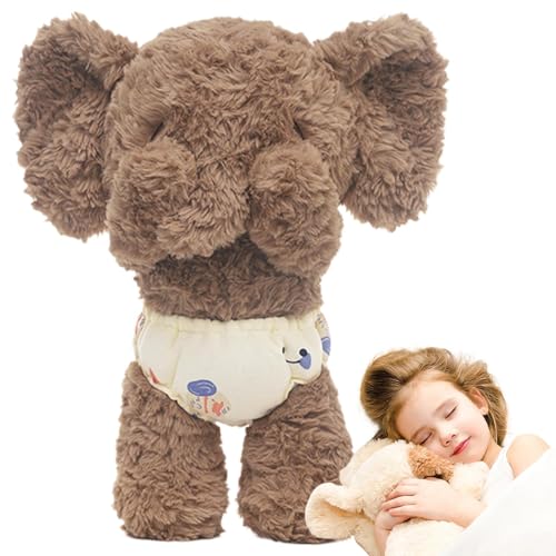 Ausgestopfter Elefant, Elefantplüsch | 13,7 Zoll gefülltes Tierspielzeug | Huggable Plüschpuppen für Mädchen, Zimmerdekoration zum Geburtstag Halloween Weihnachten von Generisch