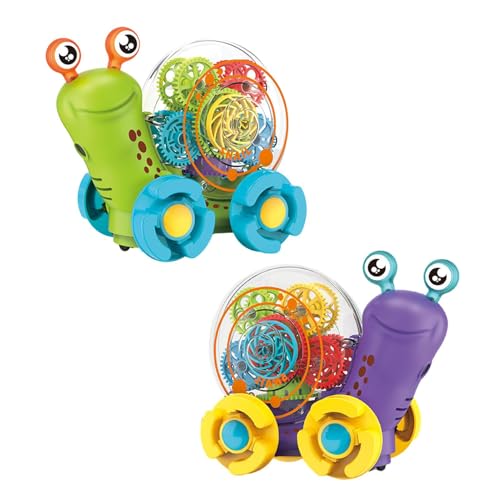 Ausrüstung Schnecke - Transparent Electric Gear Snail Snail Toy mit Musik und Licht, ändern Sie die Batterieanbindung der Richtung automatisch und go action, interaktives musikalisches Lichtkriechenkr Ausrüstung Schnecke - Transparent Electric Gear Snail Snail Toy mit Musik und Licht, ändern Sie die Batterieanbindung der Richtung automatisch und go action, interaktives musikalisches Lichtkriechenkr von Generisch