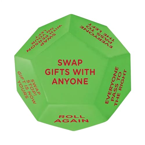 Austausch-Würfelspiel – 12 verschiedene Seiten Würfel, Rollspiel, verschiedene Seiten, Weihnachten, Weihnachtsmann-Geschenkaustausch, kleines PU, Rollen, lustige Spiele für Damen und Herren Austausch-Würfelspiel – 12 verschiedene Seiten Würfel, Rollspiel, verschiedene Seiten, Weihnachten, Weihnachtsmann-Geschenkaustausch, kleines PU, Rollen, lustige Spiele für Damen und Herren von Generisch
