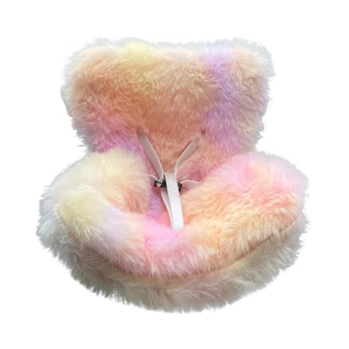 Auto Puppen Sicherheitssitz, Charakter Autositz für Puppen mit weichem pelzigem Kissen, Puppen Sicherheitssitz Auto Innenraum, Puppensicherheitssitz, zur Präsentation von 10–17cm (Beige-a) von Generisch