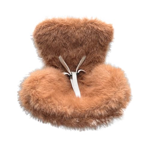 Auto Puppen Sicherheitssitz, Charakter Autositz für Puppen mit weichem pelzigem Kissen, Puppen Sicherheitssitz Auto Innenraum, Puppensicherheitssitz, zur Präsentation von 10–17cm (Braun-b) von Generisch