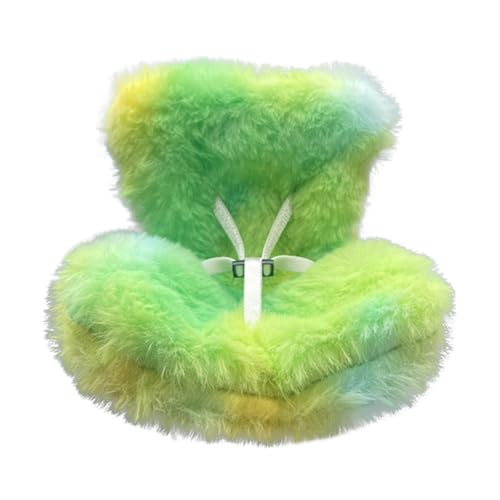 Auto Puppen Sicherheitssitz, Charakter Autositz für Puppen mit weichem pelzigem Kissen, Puppen Sicherheitssitz Auto Innenraum, Puppensicherheitssitz, zur Präsentation von 10–17cm (Grün-c) von Generisch