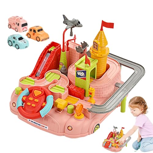 Auto-Track - Spielfahrzeuge für Kinder | TRACK AUTO PLAY SET | Racetrack Playset mit 3 Mini-Fahrzeugen, Lernautospielzeug, Abenteuerspielzeug für Kinder für Jungen für von Generisch