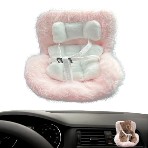 Autoluft -Entlüftungssitz mit Plüschstuhl, Autodarakter für Puppen, Display Plüsch Puppenspielzeugschmuck Zubehör für Wohnmobile Automobile Limousine von Generisch