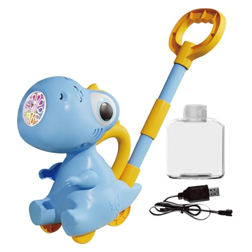 Automatische Dinosaurier-Bubble-Maschine für Kleinkinder, Easy Button-aktivierter Blasenhersteller, lustiges Walking-Lernspielzeug, perfekt für Spiele im Freien und Partyaktivitäten von Generisch