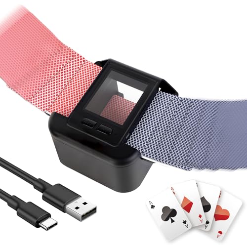 Automatischer Kartenmischer - Wiederaufladbare 2-Deck Poker Shuffling Maschine mit 2000mAh Akku, Leiser Betrieb, Tragbares Design für UNO, Blackjack von Generisch
