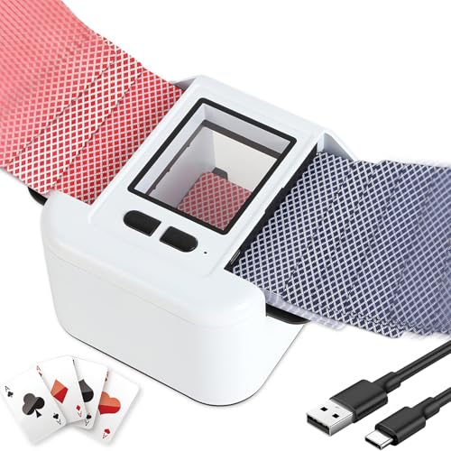 Automatischer Kartenmischer - Wiederaufladbare 2-Deck Poker Shuffling Maschine mit 2000mAh Akku, Leiser Betrieb, Tragbares Design für UNO, Blackjack von Generisch