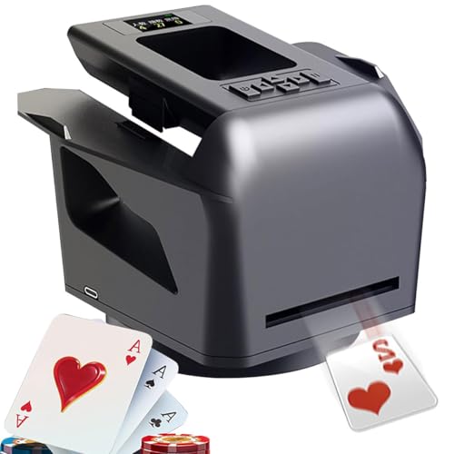 Automatischer Kartenmischer und Dealer mit 360° Drehung, OLED-Display, Touch-Steuerung, einstellbarer Handelsabstand & Geschwindigkeit, USB wiederaufladbar für Kartenspiele Automatischer Kartenmischer und Dealer mit 360° Drehung, OLED-Display, Touch-Steuerung, einstellbarer Handelsabstand & Geschwindigkeit, USB wiederaufladbar für Kartenspiele von Generisch
