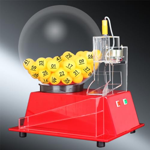 Automatischer Lotterieballautomat, transparentes Acryldesign mit 60 Bällen, ideal für Partyspiele und zufällige Auswahl von Generisch