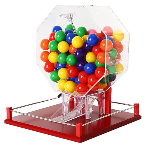 Automatischer Lotterieballautomat für Bingo-Spiele, großer Acrylkäfig mit Basis, ideal für Gruppen- und Familienunterhaltung von Generisch