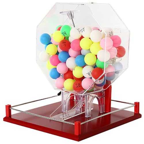 Automatischer Lotterieballautomat für Bingo-Spiele, großer Acrylkäfig mit Basis, ideal für Gruppen- und Familienunterhaltung von Generisch