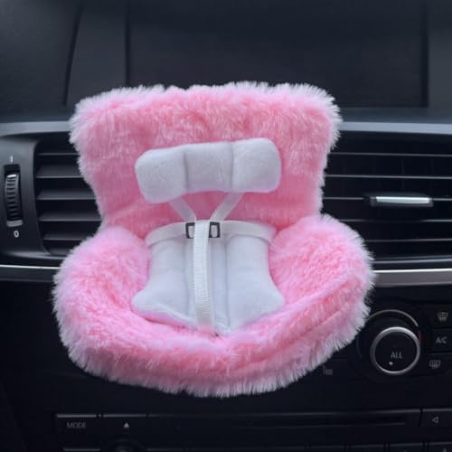 Autositz Puppe, Puppenautositz Mit Weichem Pelzkissen, Autositz Für Kuscheltiere, Kfz Spielzeug Deko Mit Befestigungsclip Für Fahrzeuge von Generisch