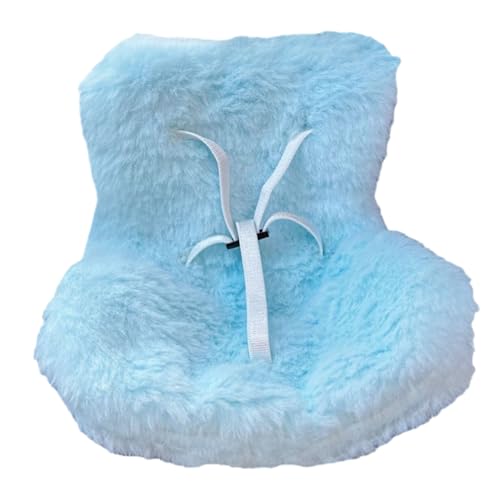 Autositz für Labubu-Puppen mit Weichem Plüschkissen,Puppenzubehör,Autositz für Puppen,Modische Süße Kleine Puppenschutzstuhl,Stuhlverzierung für Ausstellung und Dekoration (#01-Blue) von Generisch
