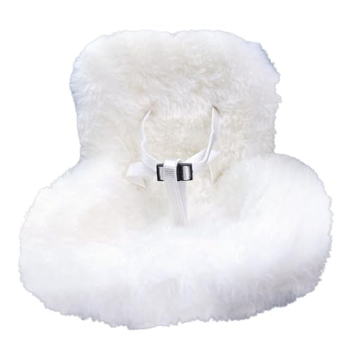 Autositz für Labubu-Puppen mit Weichem Plüschkissen,Puppenzubehör,Autositz für Puppen,Modische Süße Kleine Puppenschutzstuhl,Stuhlverzierung für Ausstellung und Dekoration (#01-White) von Generisch