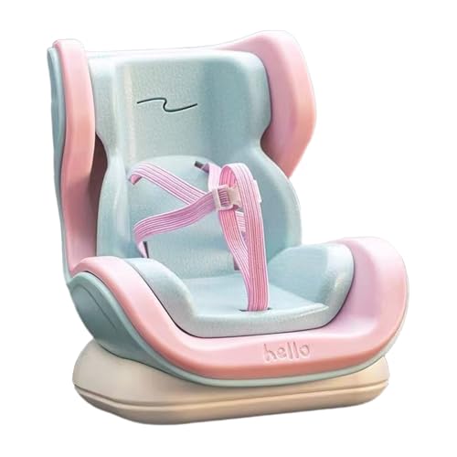 Autositz für Labubu-Puppen mit Weichem Plüschkissen,Puppenzubehör,Autositz für Puppen,Modische Süße Kleine Puppenschutzstuhl,Stuhlverzierung für Ausstellung und Dekoration (#02-Pink) von Generisch