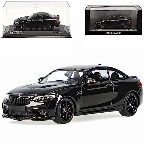 Generisch B*M*W 2er F22 M2 CS Competition Coupe Schwarz mit schwarzen Felgen Modell 2013-2021 Version Ab 2020 limitiert 1 von 720 Stück 1/43 Minichamps Modell Auto von Generisch