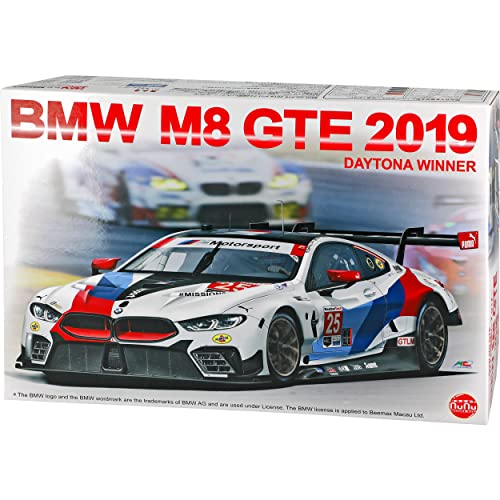 B*M*W 8er M8 G15 GTE Coupe Weiss Daytona Gewinner 2019 Ab 2018 Kit Bausatz 1/24 NuNu Hobby Modell Auto von Generisch