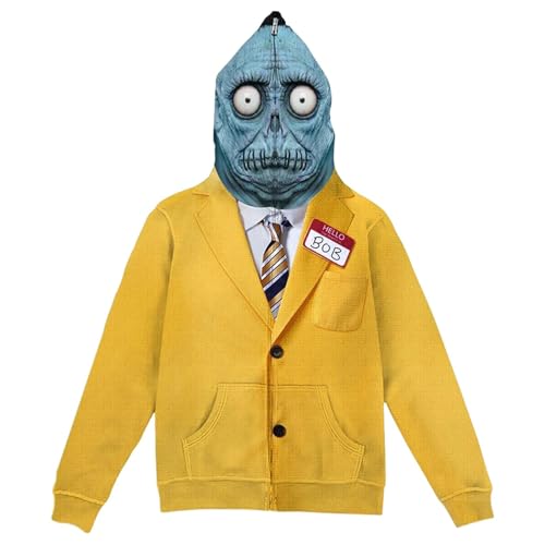 B-eetlejuice 2 Bob S-hrinker-Kapuzenpullover, Halloween B-eetlejuice 2 Cosplay-Kostüm, Gelber Anzug Mit Kompletter Maske, Kinderkostüm B-eetle Bob Der S-hrinker, Halloween Horror Karnevalskostüm B-eetlejuice 2 Bob S-hrinker-Kapuzenpullover, Halloween B-eetlejuice 2 Cosplay-Kostüm, Gelber Anzug Mit Kompletter Maske, Kinderkostüm B-eetle Bob Der S-hrinker, Halloween Horror Karnevalskostüm von Generisch
