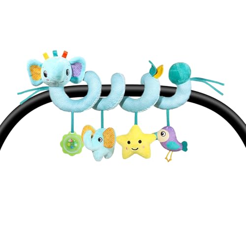 Baby Autositz Spielzeug - Babykrippe Hängende Rasseln Spielzeug | Baby -Autositzrasseln | Pram -Aktivität | Autositz Mobil | Kinderwagenaktivitätsspielzeug | Kleinkind -sensorische Entwicklungsaktivit von Generisch