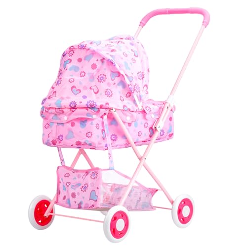 Baby Doll Stroller, Toy High Chair, Imaginative Play Nursery Accessory, High-Strength Foldable, Lightweight Portable Design, (1 Piece), for Kids Playtime and Children's Day von Generisch