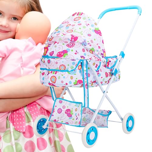 Baby Doll Stroller, Toy High Chair, Imaginative Play Nursery Accessory, High-Strength Foldable, Lightweight Portable Design, (1 Piece), for Kids Playtime and Children's Day von Generisch