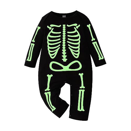 Baby Halloween Kostüm Kürbis Costume Unisex Jungen Mädchen Strampler Für Kleinkinder Langarm Pumpkin Print Kostuem Party Festlich Meine Ersten Halloween Gruselig von Generisch