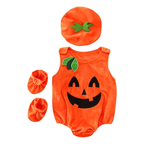 Baby Halloween Kürbiskostüm, Halloween Kostüm Baby Kleidung Jungen Mädchen Pumpkin Body Overall Pumpkin Top Outfit Kostüm Strampler Bodysuit Jumpsuit Sets für Neugeborenes (A15-Orange, 12-24 Months) Baby Halloween Kürbiskostüm, Halloween Kostüm Baby Kleidung Jungen Mädchen Pumpkin Body Overall Pumpkin Top Outfit Kostüm Strampler Bodysuit Jumpsuit Sets für Neugeborenes (A15-Orange, 12-24 Months) von Generisch