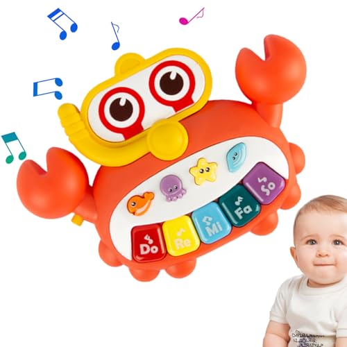 Baby Klavierspielzeug - Klaviertastaturspielzeug | Batteriebetriebener Musikspielzeug | Krabben-/Vogelform Interaktive Klaviere | Frühes Musikinstrument Für Für Mädchen Über 18 Monate von Generisch